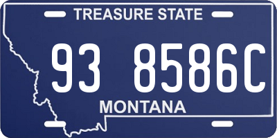 MT license plate 938586C