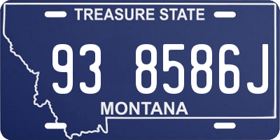 MT license plate 938586J