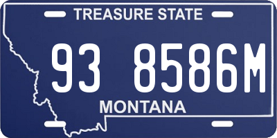 MT license plate 938586M