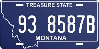 MT license plate 938587B