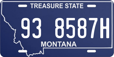 MT license plate 938587H