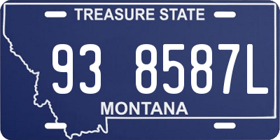 MT license plate 938587L