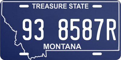 MT license plate 938587R