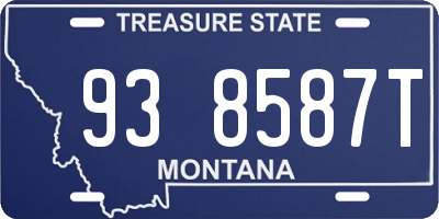MT license plate 938587T