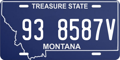 MT license plate 938587V