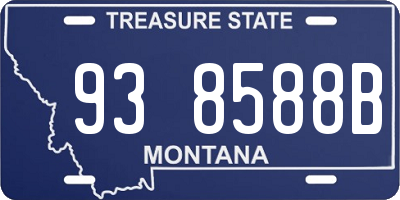 MT license plate 938588B