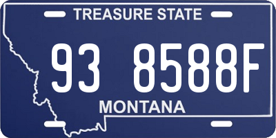 MT license plate 938588F