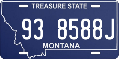 MT license plate 938588J