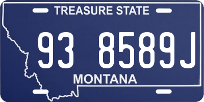 MT license plate 938589J