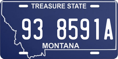 MT license plate 938591A