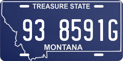 MT license plate 938591G