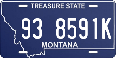 MT license plate 938591K