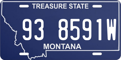 MT license plate 938591W