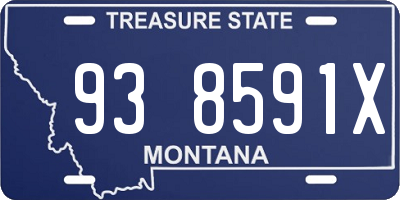 MT license plate 938591X
