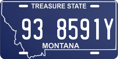 MT license plate 938591Y
