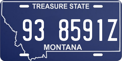 MT license plate 938591Z