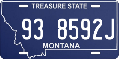 MT license plate 938592J