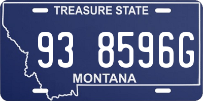 MT license plate 938596G