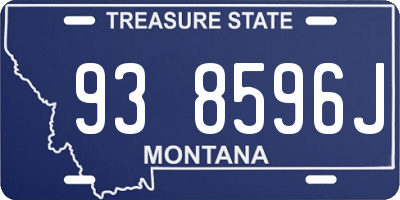 MT license plate 938596J