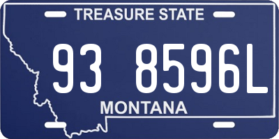 MT license plate 938596L