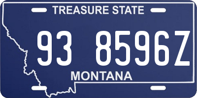 MT license plate 938596Z