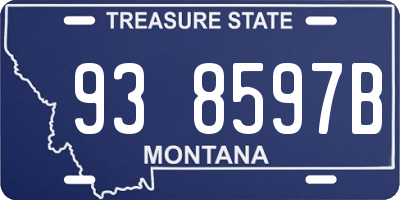 MT license plate 938597B