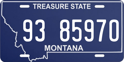MT license plate 938597O