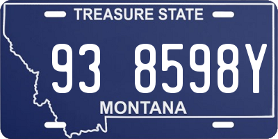 MT license plate 938598Y