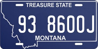 MT license plate 938600J