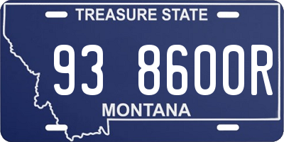 MT license plate 938600R