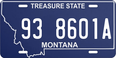 MT license plate 938601A