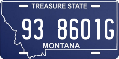 MT license plate 938601G