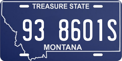 MT license plate 938601S