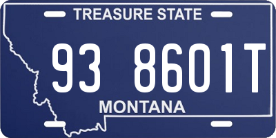 MT license plate 938601T