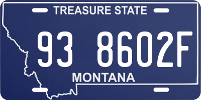 MT license plate 938602F