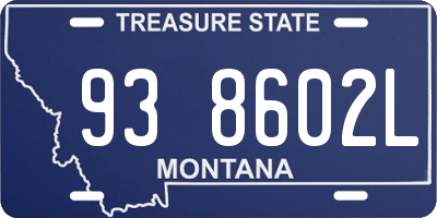 MT license plate 938602L