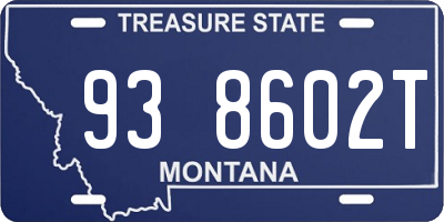 MT license plate 938602T