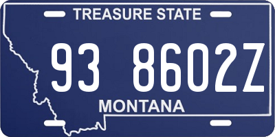 MT license plate 938602Z