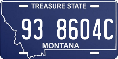 MT license plate 938604C