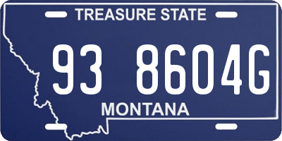 MT license plate 938604G