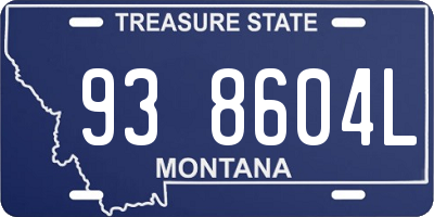 MT license plate 938604L