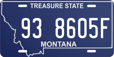 MT license plate 938605F