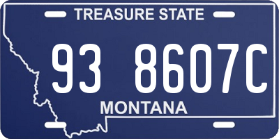 MT license plate 938607C