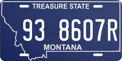 MT license plate 938607R