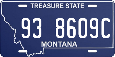 MT license plate 938609C