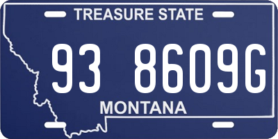 MT license plate 938609G