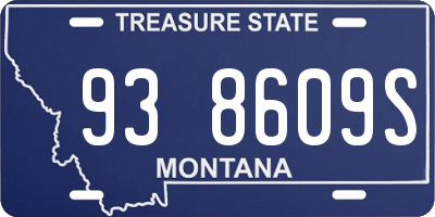 MT license plate 938609S