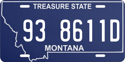 MT license plate 938611D