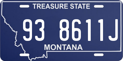 MT license plate 938611J