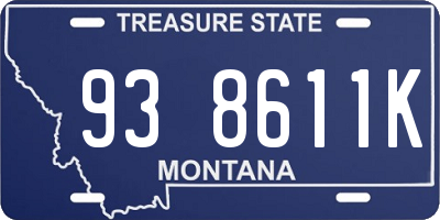 MT license plate 938611K